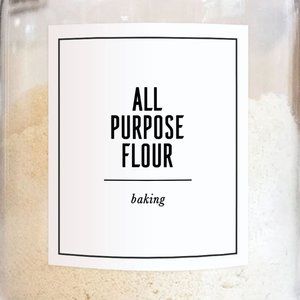 36 Labels • Brandbe Minimalist Pantry for Kitchen Storage • Organization Labels